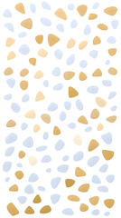 Abstract Background with Gold and Blue Shapes Illustration on Black Isolated