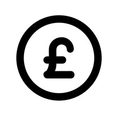 British Pound Coin Symbol Icon Design