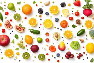 Colorful Assortment Of Fresh Fruits And Vegetables