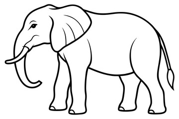 Simple Elephant Line Design