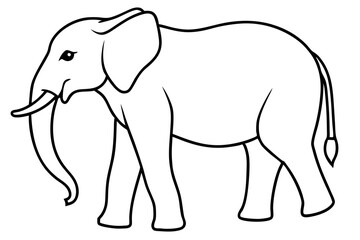 Obraz premium Simple Elephant Line Design