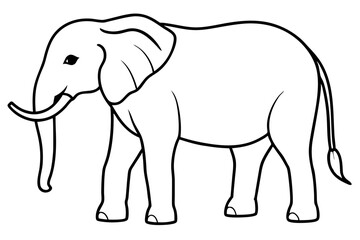 Fototapeta premium Simple Elephant Line Design