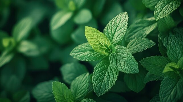 Mint leaves feature freshness, vibrant green color, natural texture, aroma, and culinary and medicinal applications.