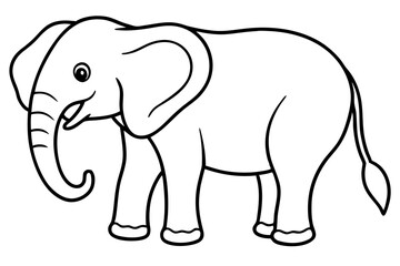 Obraz premium Simple Elephant Line Design