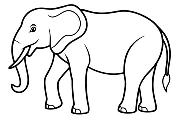 Simple Elephant Line Design