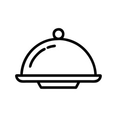 Covered Food Platter Tray Icon Design