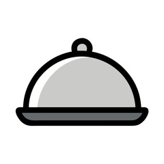 Covered Food Platter Tray Icon Design