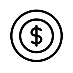 Dollar Coin with Arrows Icon Design