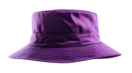 Stylish Purple Bucket Hat with Wide Brim and Soft Fabric