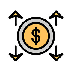 Dollar Exchange Arrows Icon Design