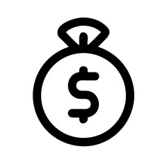 Dollar Symbol with Ring Icon Design