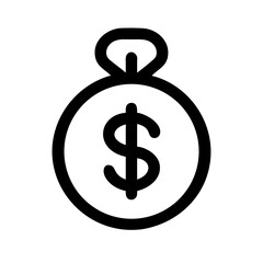 Dollar Symbol with Ring Icon Design