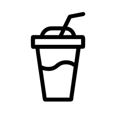 Drink with Straw in Cup Icon Design