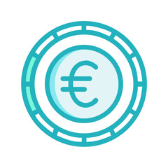 Euro Coin Symbol Icon Design