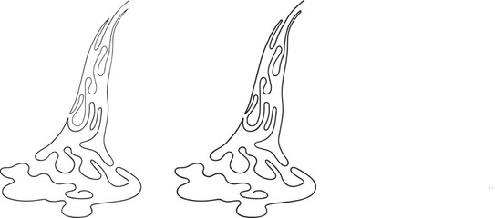 Waterfall Line Art Drawing outline