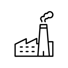 Factory with Chimney Icon Design