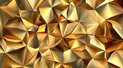 Abstract Geometric Pattern with Metallic Gold Texture