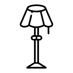 Floor Lamp with Round Shade Icon Design