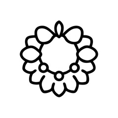 Flower Lei with Petals Icon Design
