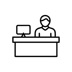 Front Desk Receptionist Icon Design