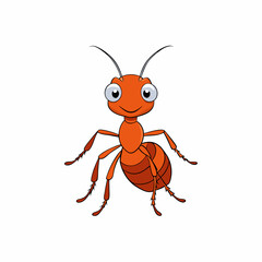 vector illustration of cartoon cockroach