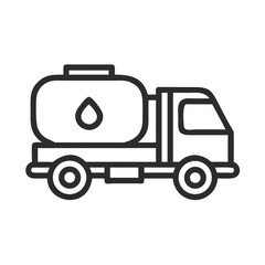 Gasoline Truck Vehicle Icon Design