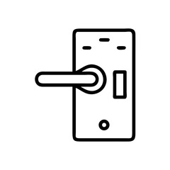 Hotel Door with Keycard Slot Icon Design