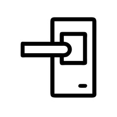 Hotel Door with Keycard Slot Icon Design