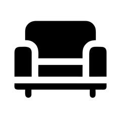 Hotel Room Couch Sofa Icon Design