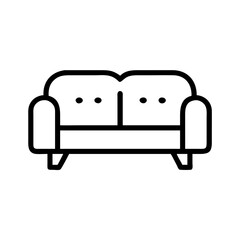 Hotel Room Couch Sofa Icon Design