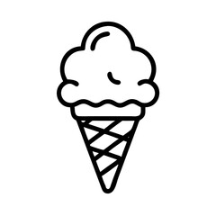 Ice Cream Cone Treat Icon Design