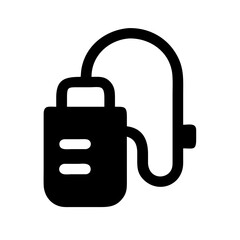 Luggage Lock with Cable Icon Design
