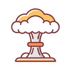 Nuclear Explosion Cloud Icon Design