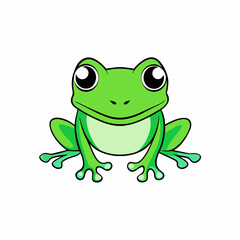 frog on white background
