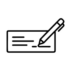Pen Writing on Check Icon Design