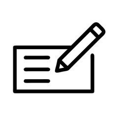 Pen Writing on Check Icon Design