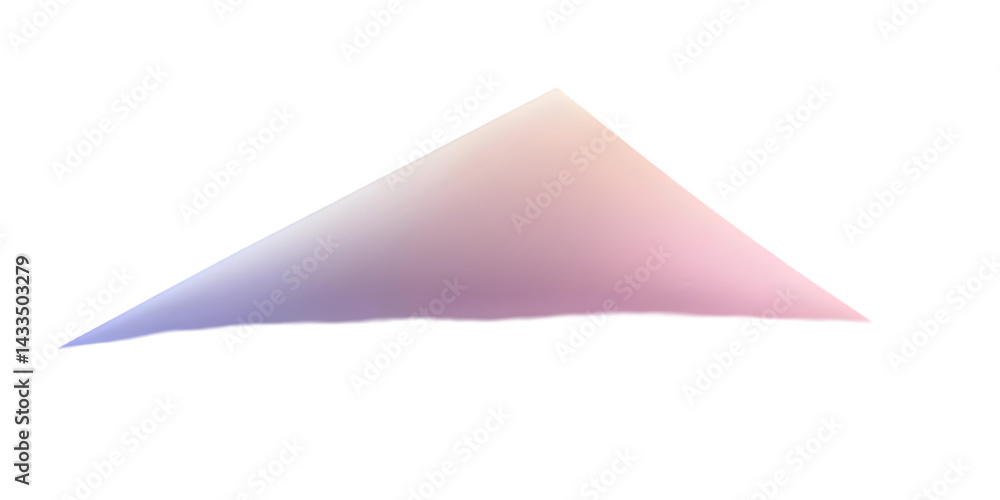 Poster abstract illustration of a gradient triangle shape against black background