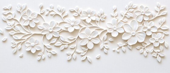 Handmade aesthetic stationery with delicate floral embossing