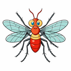 dragonfly on white background