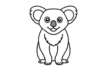 Simple Koala Vector Sketch