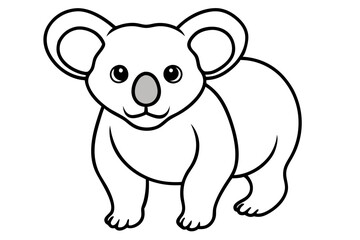Simple Koala Vector Sketch