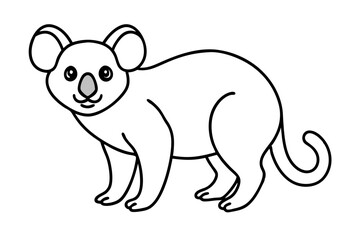Simple Koala Vector Sketch