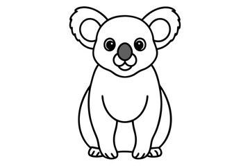 Simple Koala Vector Sketch