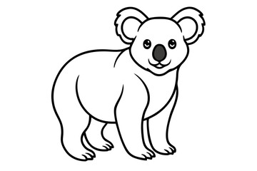Simple Koala Vector Sketch