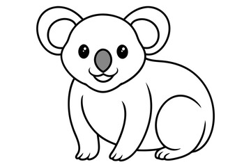 Fototapeta premium Simple Koala Vector Sketch