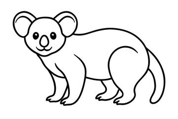 Simple Koala Vector Sketch