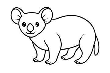 Simple Koala Vector Sketch