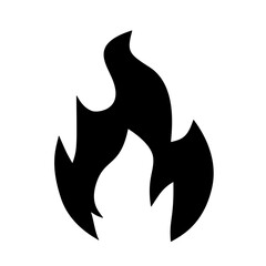 Silhouettes of Fire flame. Fire icons isolated on white background. Vector fire icons. Vintage hipster fire flame logo, label, badge. Vector illustration.