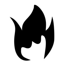 Silhouettes of Fire flame. Fire icons isolated on white background. Vector fire icons. Vintage hipster fire flame logo, label, badge. Vector illustration.