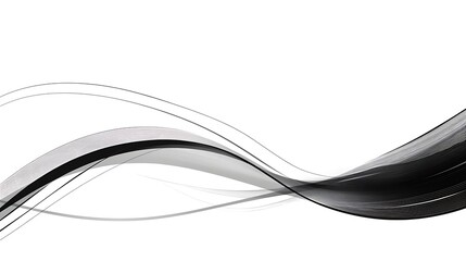 Abstract Black Wave Design.